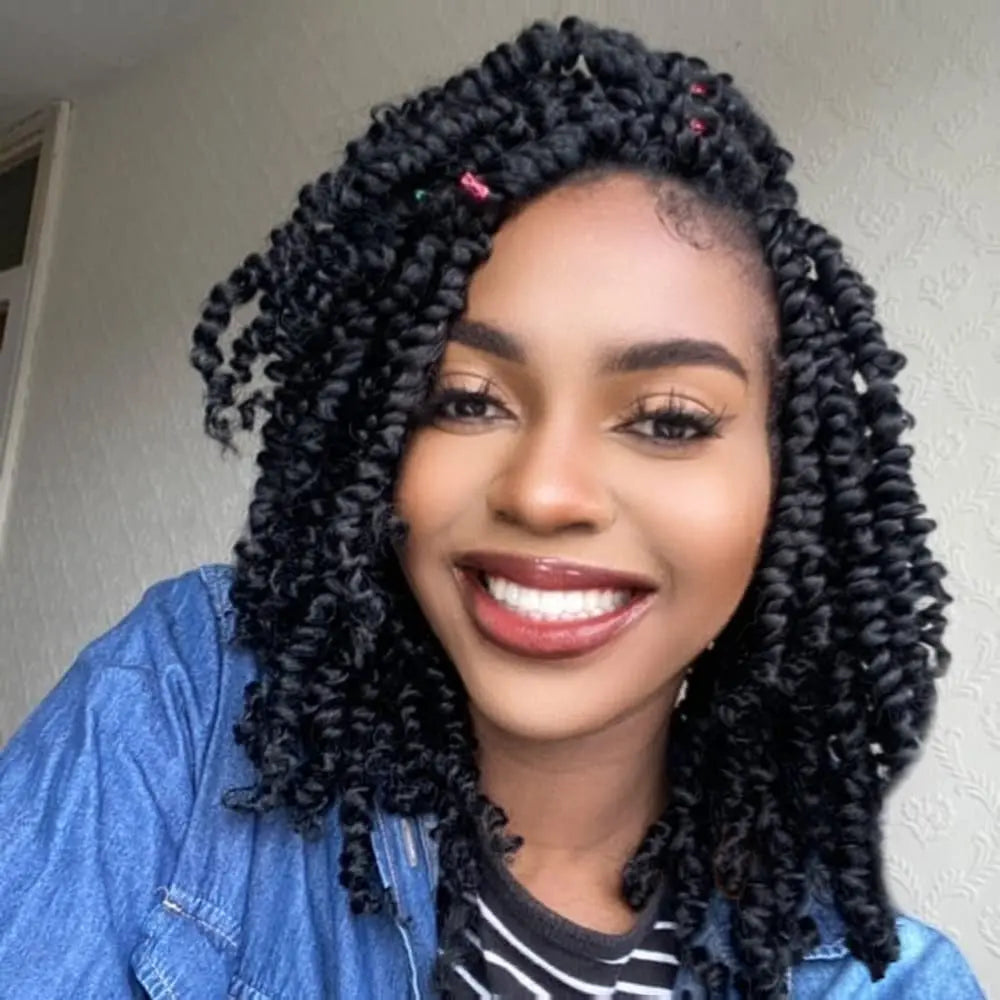 Toyotress Tiana Passion Twist Hair Pre-Twisted Pre-Looped Passion Twists Crochet Braids Made Of Bohemian Hair Synthetic Braiding Hair Extension